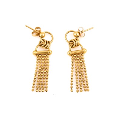 Lot 294 - Two Gold Earrings, 14K 3 dwt.