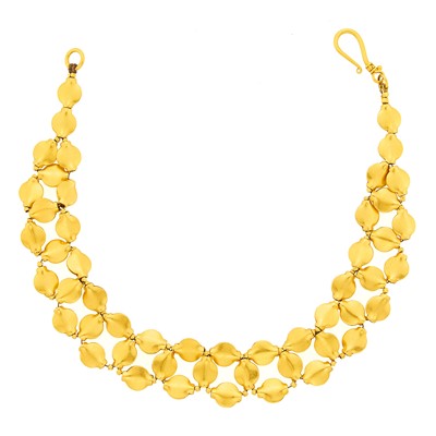 Lot 1037 - High Karat Gold Choker Necklace