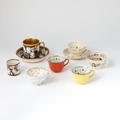 Lot 106 - Five English Ceramic Fortune Telling Teacups