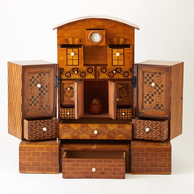 Lot 192 - Japanese Parquetry Collector's Cabinet