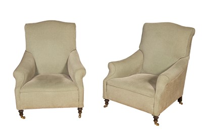 Lot 235 - Pair of Victorian Upholstered Armchairs