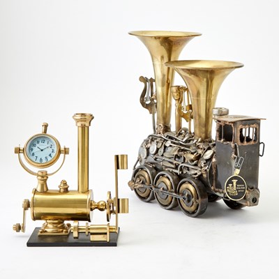 Lot 38 - Brass Model of a Locomotive