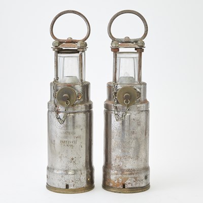 Lot 16 - Pair of Nickel-Plated Naval Lanterns