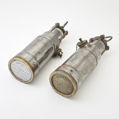 Lot 16 - Pair of Nickel-Plated Naval Lanterns