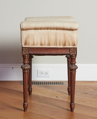 Lot 187 - Louis XVI Style Upholstered Mahogany Bench