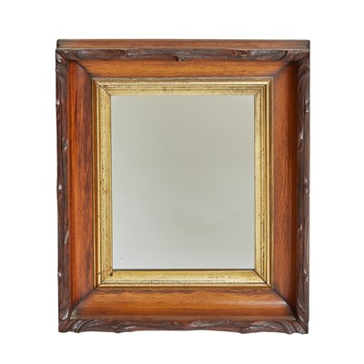 Lot 109 - American Rustic Carved Parcel Gilt Mirror