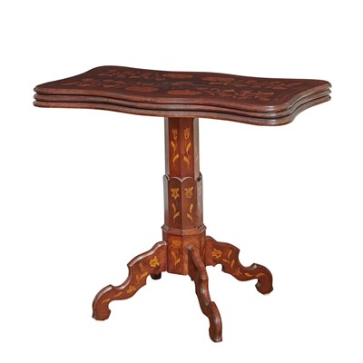 Lot 82 - Dutch Floral Marquetry Adjustable Triple-Top Table