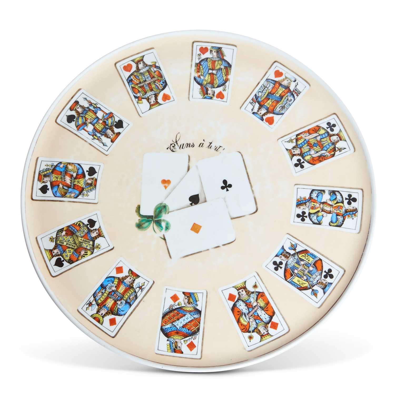 Lot 108 - French Porcelain Playing Cards Charger