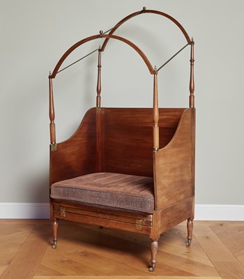 Lot 10 - Regency Brass-Mounted Mahogany Campaign Bed