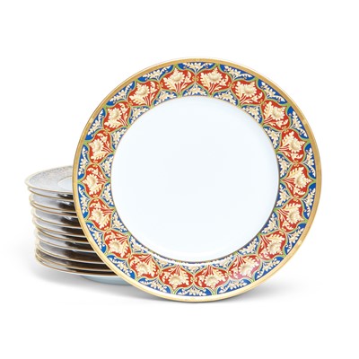 Lot 21 - Set of Twelve Christian Dior Porcelain "Tabriz" Pattern Plates