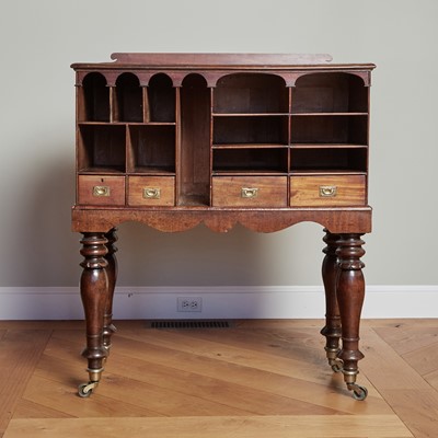 Lot 91 - Victorian Mahogany Open Desk on Stand
