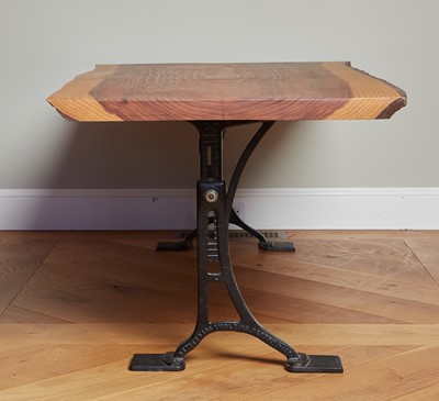 Lot 150 - Free Edge Low Table with Adjustable Iron Base
