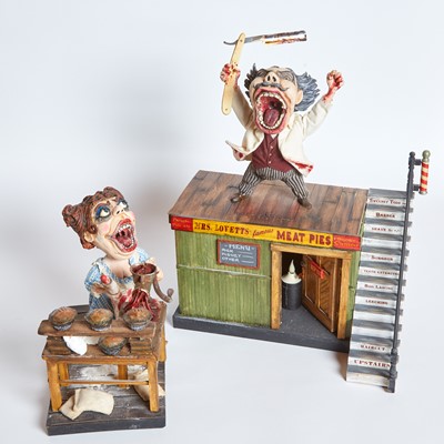 Lot 284 - An artist's three-dimensional caricature of Sweeney Todd characters