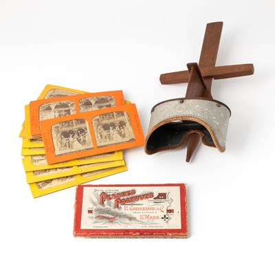 Lot 116 - Stereoscope with an Interesting Group of "Diableries" Stereo Cards