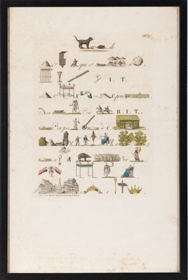 Lot 8 - Four Hand-Colored French Rebus Prints