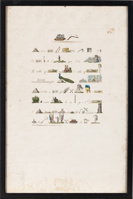 Lot 8 - Four Hand-Colored French Rebus Prints