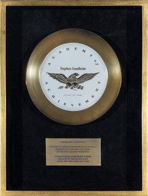 Lot Golden Plate Award presented to Stephen Sondheim