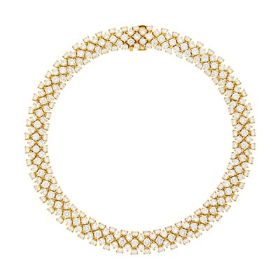 Lot 201 - Gold and Diamond  Necklace