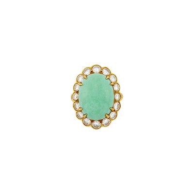 Lot 164 - Van Cleef & Arpels Gold, Turquoise and Diamond Ring