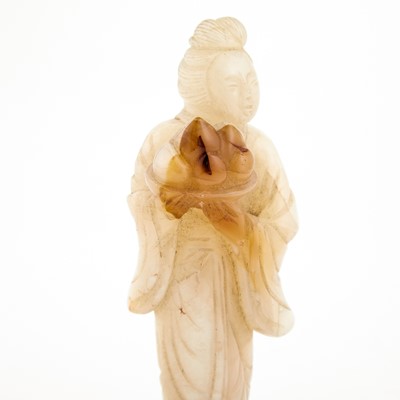 Lot 22 - A Chinese Hardstone Maiden