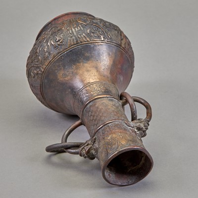 Lot 129 - A Chinese Archaistic Bronze Bottle Vase