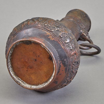 Lot 129 - A Chinese Archaistic Bronze Bottle Vase