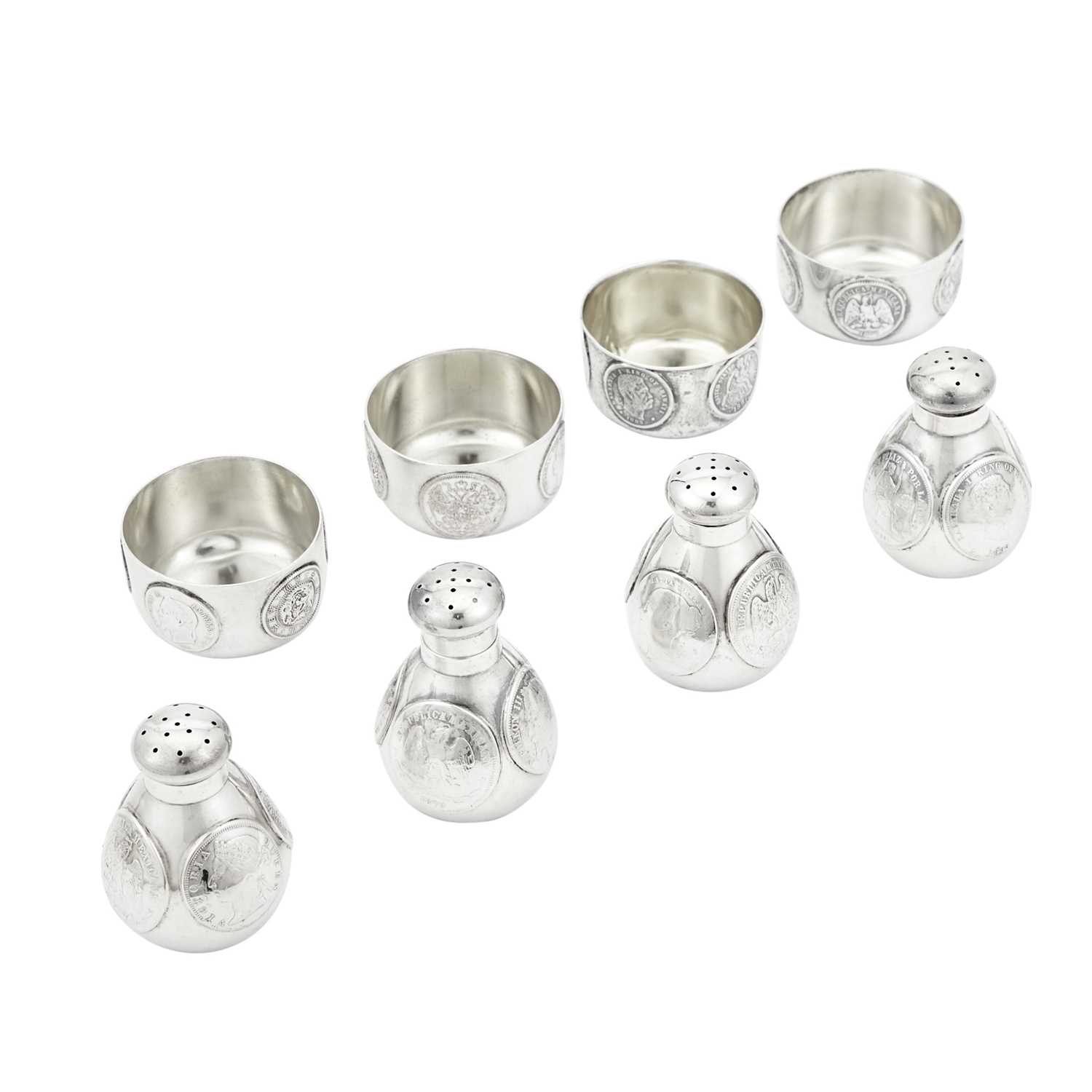 Lot 145 - Shreve & Co. Novelty Sterling Silver Salt and Pepper Set