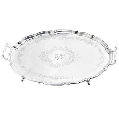 Lot 186 - Edward VII Sterling Silver Two-Handled Tray