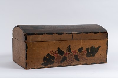 Lot 1055 - Polychrome Painted Dome-Top Trunk