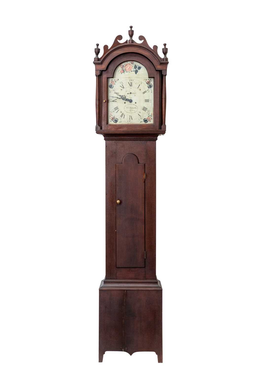 Lot 1037 - Federal Cherry Tall Case Clock