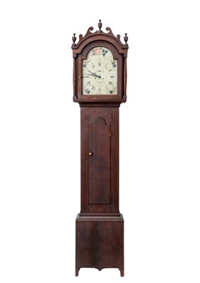 Lot 1037 - Federal Cherry Tall Case Clock