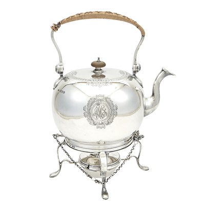 Lot 188 - George V Sterling Silver Kettle on Stand