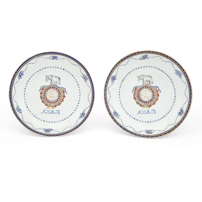 Lot 149 - Pair of Chinese Export Eastern Market Porcelain Plates