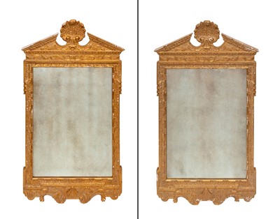 Lot 95 - Pair of George I Style Giltwood Mirrors