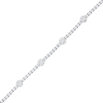 Lot 133 - Van Cleef & Arpels White Gold and Diamond 'Snowflake' Bracelet
