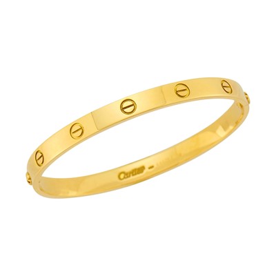 Lot 5 - Cartier Gold 'Love' Bangle Bracelet