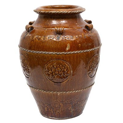 Lot 334 - Chinese Martaban Glazed Earthenware Vase