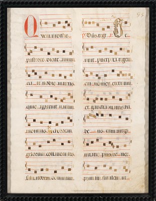 Lot 211 - Two Antiphonal Leaves