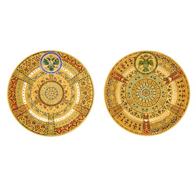 Lot 122 - Two Russian Gilt-Decorated Porcelain Plates