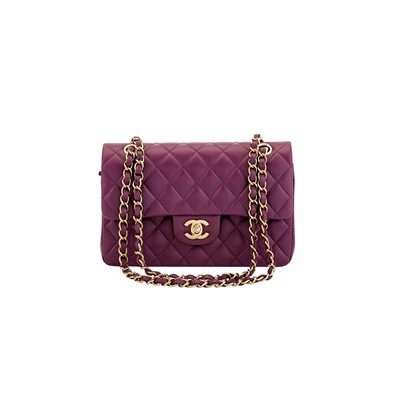 Lot 179 - Chanel Burgundy Leather Double Flap Bag