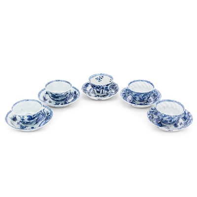 Lot 185 - A Group of Chinese Export Blue and White Porcelain Cups and Saucers