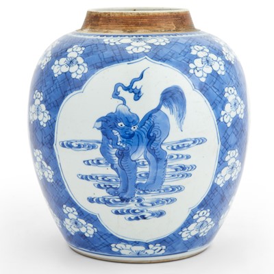Lot 181 - A Chinese Blue and White Porcelain Ginger Jar