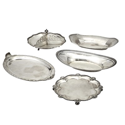 Lot 212 - Group of Five Sterling Silver Serving Dishes