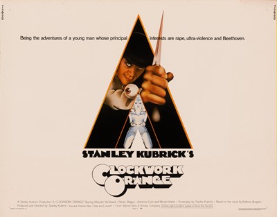 Lot 5128 - Poster and lobby cards for Stanley Kubrick's A Clockwork Orange