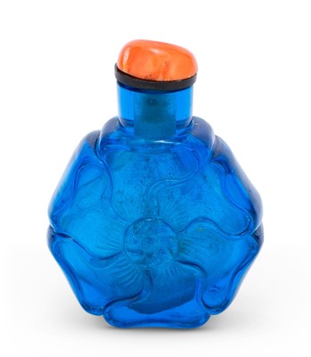 Lot 13 - A Chinese Blue Peking Glass Snuff Bottle