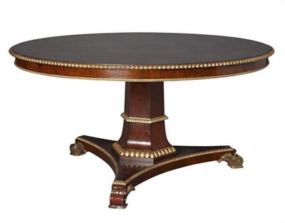 Lot 151 - Regency Style Parcel-Gilt Rosewood Dining Table