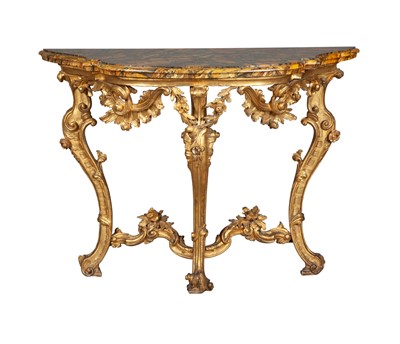 Lot 659 - Pair of Italian Giltwood Consoles