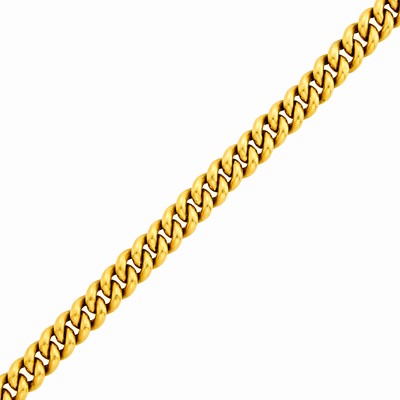 Lot 1148 - Gold Curb Link Bracelet