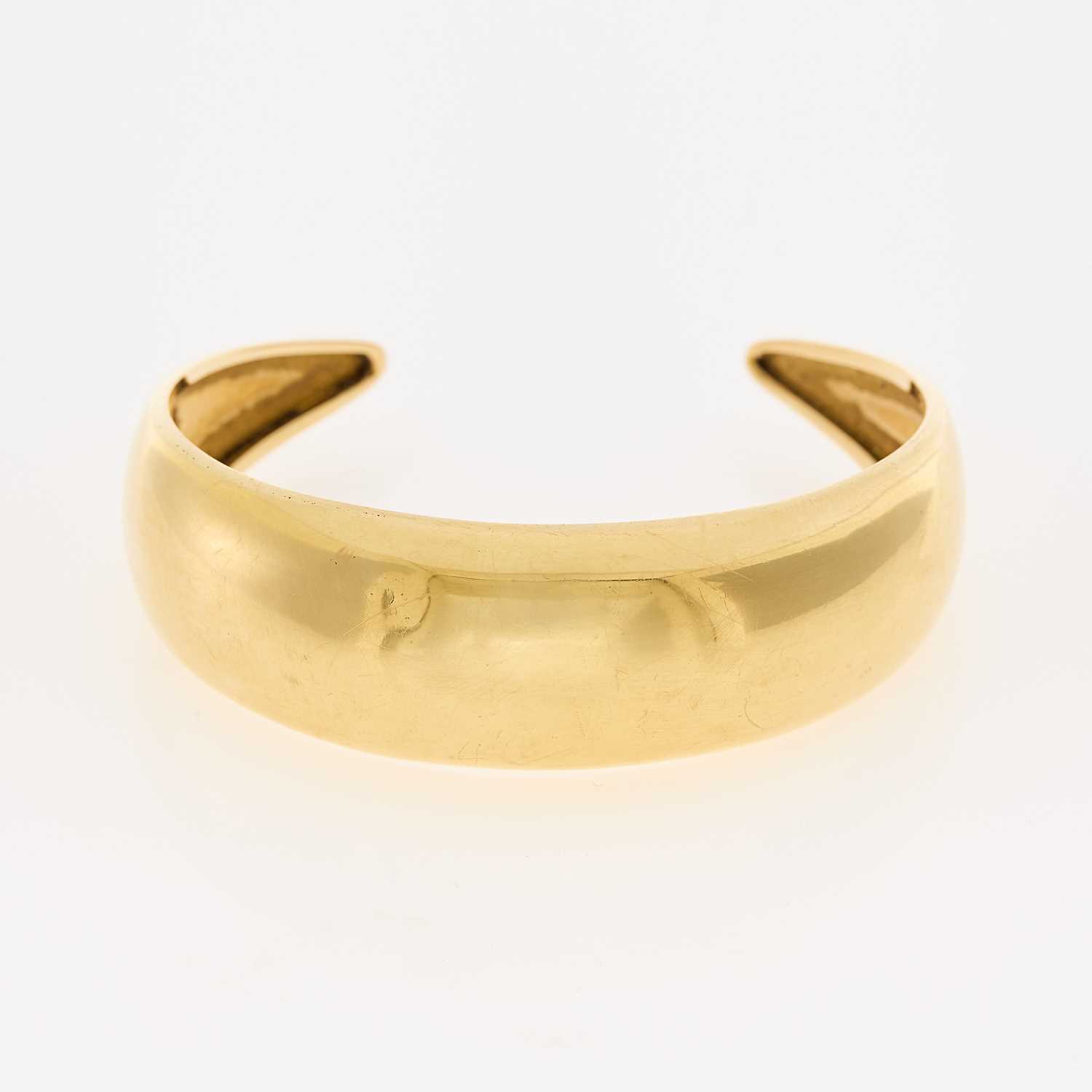 Lot 1025 - Gold Cuff Bangle Bracelet