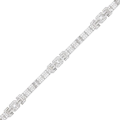 Lot 144 - Neiman Marcus Platinum and Diamond Bracelet